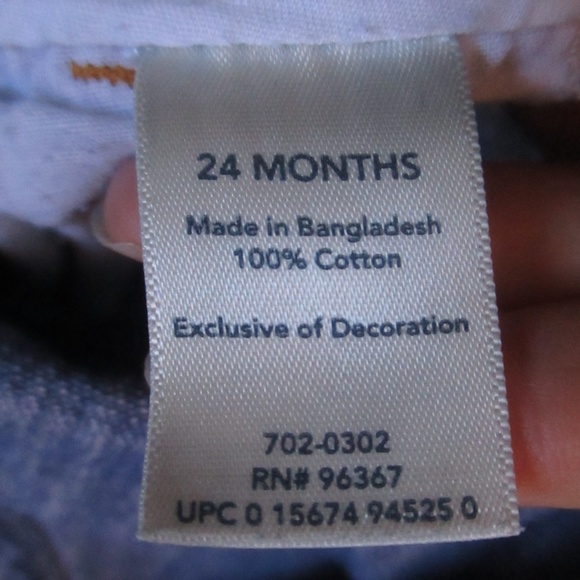 Oshkosh Boys Denim Short Overalls Size 24 Months - Picture 3 of 5